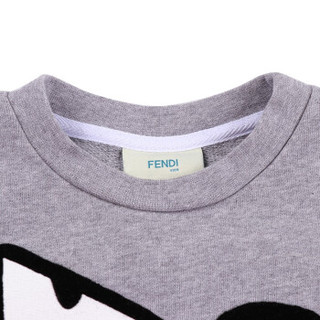 FENDI KIDS 芬迪  奢侈品童装 男童灰色棉质圆领小怪兽图案长袖卫衣 JMH074 5V0 F0HA1 3A/3岁/100cm