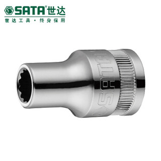 世达（SATA）12.5MM系列12角套筒  18MM   银白色 13609