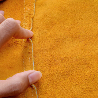 威特仕 / WELDAS 44-2438 金黄色牛皮电焊专用工作裤单前幅敞开式电焊裤97厘米长 1件