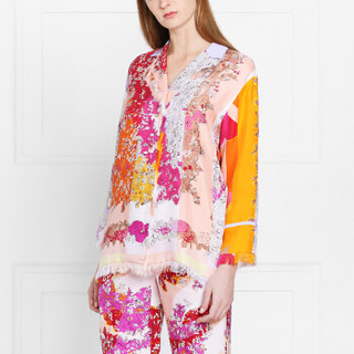 EMILIO PUCCI 女士印花睡衣衬衫 橙色 意大利码