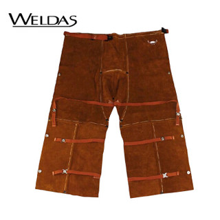 威特仕 / WELDAS 44-7438 蛮牛王 牛皮电焊专用工作裤97厘米长单前幅敞开式电焊裤 1条