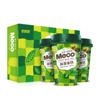 香飘飘meco蜜谷轻奶茶抹茶拿铁口味300ml15杯果汁茶饮料整箱