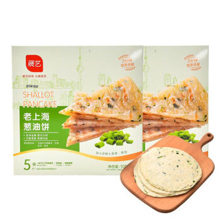 展艺 老上海葱油饼10片速冻半成品煎饼手工早餐家庭装葱香味手抓饼