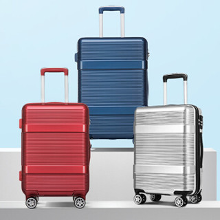 卡拉羊拉杆箱20英寸可登机行李箱男女学生时尚潮流全跟色旅行箱万向轮密码箱子CX8638传奇蓝