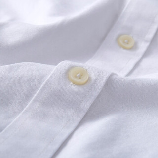 U.S. POLO ASSN. 衬衫男新款多色潮流休闲长袖衬衫纯棉修身美式白色衬衣5191107002 纯白色 2XL