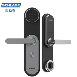 SCHLAGE 西勒奇 u8100 智能指纹锁 陨磁黑 标准版单屏