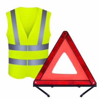 腾驰汽车三角架警示牌反光衣车载停车折叠三脚架反光背心危险故障标志