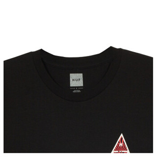 HUF 男士黑色短袖T恤 TS00656-BLACK-S
