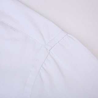 雅鹿 男士衬衫 2019夏季新款时尚商务正装百搭免烫纯色薄款男士休闲衬衫 18520005 白色（长袖） 40/XL