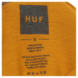 HUF 男士黄色长袖T恤 TS00506-MINYE-M