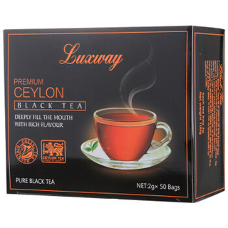 斯里兰卡进口 乐卡斯（Luxway） 锡兰红茶袋泡茶 50包（100g）