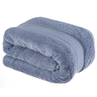 隽优（Covator）浴巾 素色加厚100%埃及长绒棉酒店纯棉浴巾 蓝色 78*150cm