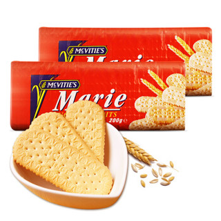 英国进口 麦维他（McVitie's）玛丽亚全麦饼干 早餐饼干 200g*2 进口零食