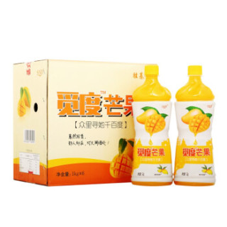 开卫觅度芒果汁饮料芒果味饮品1l6瓶整箱