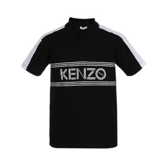 KENZO 高田贤三 男士黑色棉质LOGO图案短袖polo衫 F86 5PO038 4BD 99 M码