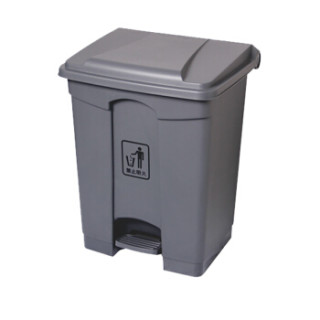 峰海fenghai脚踏式翻盖垃圾桶加厚塑料垃圾桶灰色30l