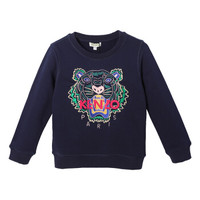 KENZO KIDS 高田贤三 奢侈品童装 男童藏蓝色混纺圆领长袖虎头卫衣 KM15028 04 2A/2岁/86cm