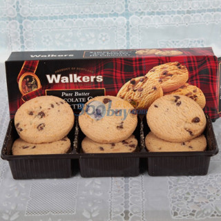 英国进口 沃尔克斯 Walkers 黄油巧克力豆酥饼 休闲零食饼干点心 175g 盒装