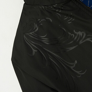 吉普盾外套男2019秋装新款双面夹克男士两面穿上衣潮流时尚立领休闲外套 黑蓝 XL