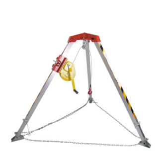 桂安pasjy10消防救援三脚架30米1800磅铝合金应急抢险三角架便携支架