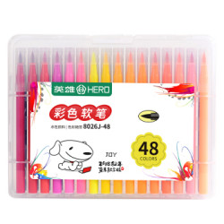 HERO 英雄 48色可水洗彩色软笔 *5件