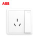 ABB开关插座远致明净白墙壁86型开关面板一开16A空调插座AO228 *5件