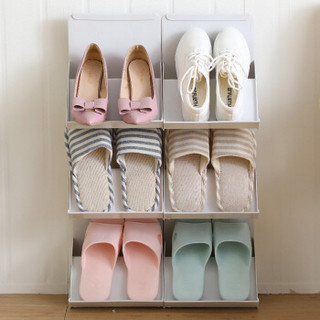 HAIXIN海兴鞋架简易家用浴室鞋子收纳置物架立式鞋托架 4只装灰色