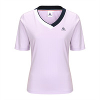 Le coq sportif/乐卡克 女V领短袖T恤 CB-0158191 兰花紫-HYC XO