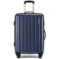 新秀丽旗下 卡米龙拉杆箱行李箱男旅行箱女密码箱托运箱轻盈商务经典条纹BB2深蓝色28英寸