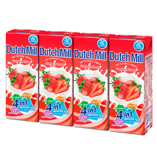 泰国进口 达美 (Dutch Mill) 草莓味酸奶饮品 礼盒装180ml×12 圣诞礼盒礼品