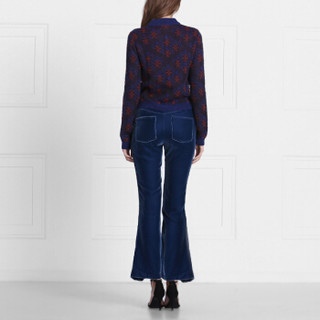 JOHN GALLIANO 女士Cropped Boot Cut 5 Pockets裤子 深蓝色 法国尺码