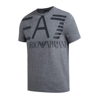 EA7 EMPORIO ARMANI 阿玛尼奢侈品19春夏新款男士字母徽标印花针织T恤衫 3GPT06-PJ02Z GREY-3925 S