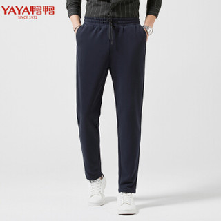 鸭鸭（YAYA）卫裤男2019新款时尚系带舒适透气运动裤 GSXX7004 藏青 M