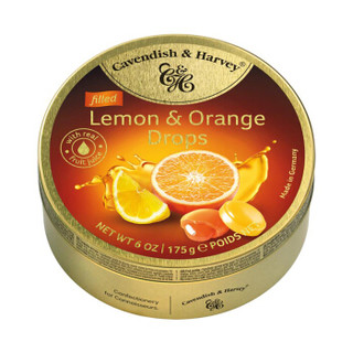 嘉云牌（Cavendish & Harvey）柠檬橙味夹心糖 网红经典婚庆喜糖铁盒糖 175克
