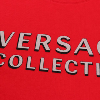 VERSACE 范思哲 COLLECTION 范思哲 奢侈品 19秋冬新款 男士红色棉质LOGO长袖卫衣 V800821Z VJ00358 V1211 M码