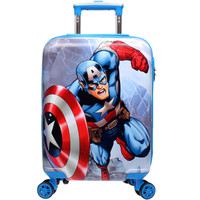 迪士尼（Disney）儿童拉杆箱18英寸小学生行李箱 漫威美国队长登机箱万向轮旅行箱 VH19029-T蓝色