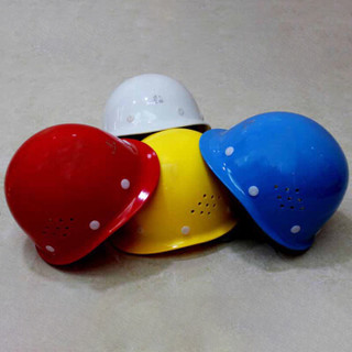 荣裕（Rongyu）2001玻璃钢安全帽 工地工程建筑电力领导监理防砸施工帽 旋转帽扣 带透气孔 黄色 定制