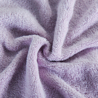 瑞卡丝 毛巾家纺 纯棉强吸水加厚毛巾 两条装 紫/米 75*34cm