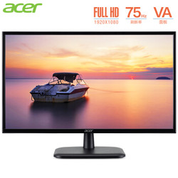 宏碁（Acer）EK220Q bi 21.5英寸75Hz刷新HDMI+VGA双接口全高清广视角爱眼不闪屏显示器 显示屏