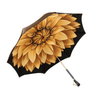 Pasotti 葩莎帝 女士繁花系列黄色橄榄绿渐变聚酯纤维双层布手杖式雨伞遮阳伞 WF24