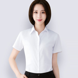 欧比森 女士短袖V领衬衫