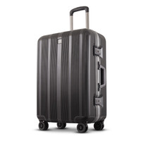 愛可樂 ECHOLAC  铝框拉杆箱 万向轮防刮旅行箱 双排8轮TSA密码锁行李箱PCT098E灰色28英寸