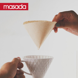 MASADA 日本咖啡滤纸原木便捷滴滤式手冲咖啡过滤网 01号40枚