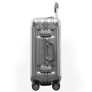 康沃 CONWOOD 行李箱 20英寸银色铝镁合金万向轮拉杆箱 男女铝框箱登机旅行箱CTA001