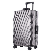 PointKid 铝框拉杆箱20英寸万向轮出差旅行箱时尚个性男女密码锁登机箱包 1708深灰色