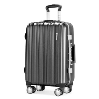 SUMMIT 莎米特 铝框拉杆箱万向轮20英寸旅行箱 PC材质男女行李箱 登机箱 PCH154深灰
