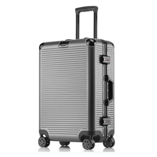 旅行之家（Travelhouse）铝框拉杆箱 万向轮行李箱男女士登机箱旅行箱密码箱WG007 铁灰色 29英寸
