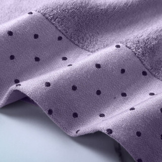 竹之锦 毛巾家纺 竹纤维精梳雅致方巾毛巾浴巾3件套 紫色
