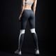 MSGD紧身裤 女子健身瑜伽长裤撞色拼接设计视觉显瘦 Titanium Grey 钛白灰 S(现货开售)