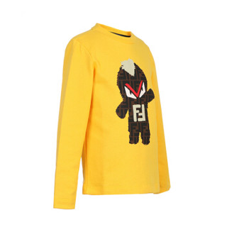 FENDI KIDS 芬迪 奢侈品童装 男童黄色棉质小怪兽长袖卫衣 JMH094 5V0 F0VNL 8A/8岁/140cm